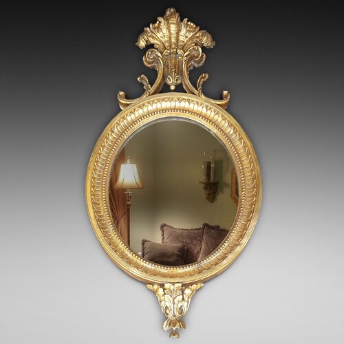 Early 19thC Giltwood & Gesso Wall Mirror