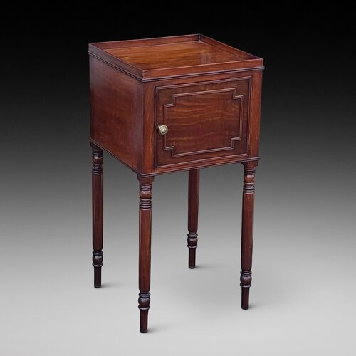 Early 19thC Regency Mahogany Bedside Cabinet