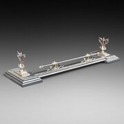 Early 19thC Steel & Brass Hearth Fender