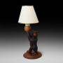 Early 20thC Black Forest Linden Table Lamp