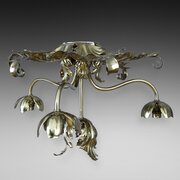 Early 20thC Brass Ceiling Lamp Fitting