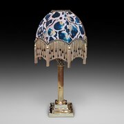 Early 20thC Brass Corinthian Column Table Lamp 