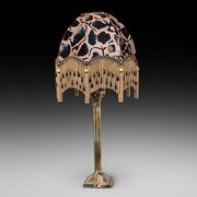 Early 20thC Brass Corinthian Column Table Lamp