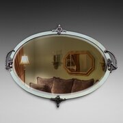 Early 20thC Brass Framed Arts  Crafts Mirror