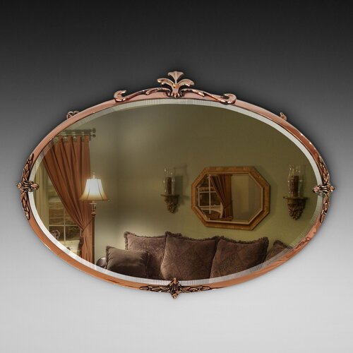 Early 20thC Copper Plated Brass Art Nouveau Mirror