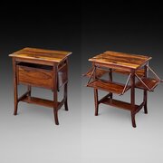 Edwardian Campaign Style Rosewood Serving Table