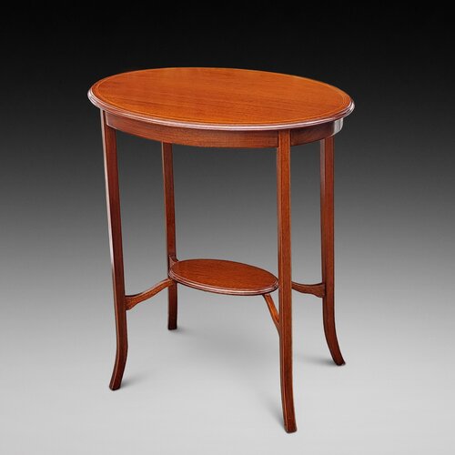Edwardian Mahogany Oval Occasional Side Lamp Table