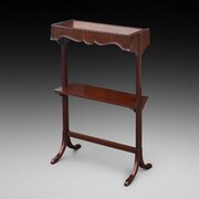 Edwardian Mahogany Two-Tier Library Book Trough