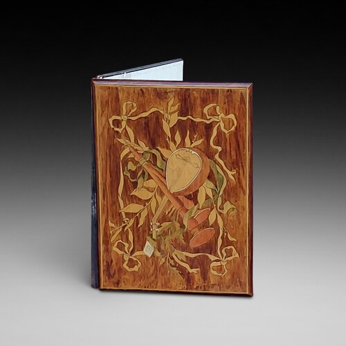 Edwardian Marquetry Inlaid Mahogany Blotter Pad