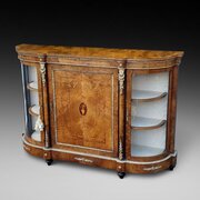 Fine Quality High Victorian Burr Walnut Credenza