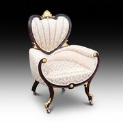 French Empire Mahogany & Gilt Bronze Mounted Chair