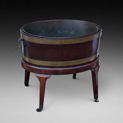 George III Oval Brass Bound Wine Cooler