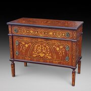 Italian Mahogany And Marquetry Inlaid Chest