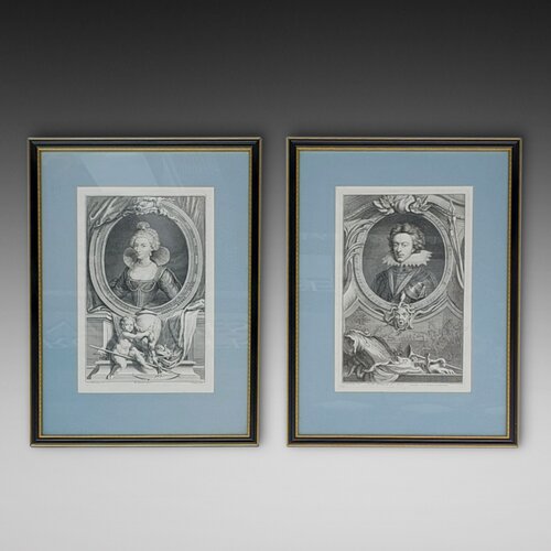 Jacobus Houbraken - 1698-1780 Pair of Dutch 18thC 