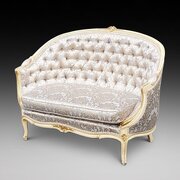 Late 19thC Continental Gilded  Painted Settee
