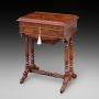 Late 19thC Mahogany Vanity/Sewing Work Table 