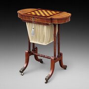 Late Regency Brass Inlaid Rosewood Games Table