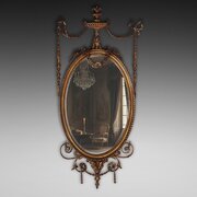 Late Victorian Adam Revival Giltwood Wall Mirror