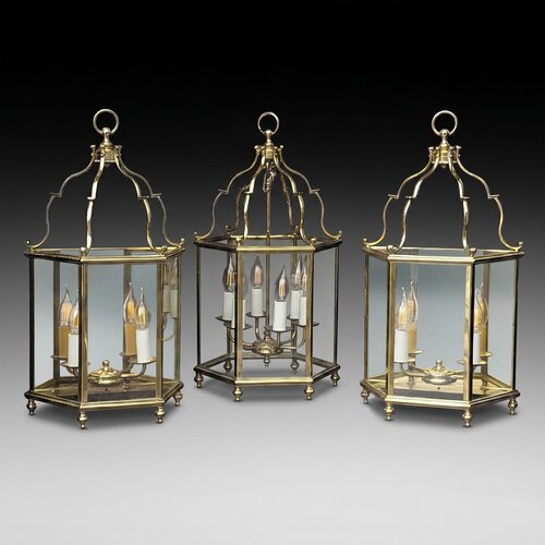 Mid Century Brass Lighting Suite