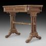 Mid Victorian Birds Eye Maple Writing Table