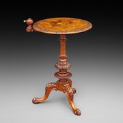 Mid Victorian Walnut Candle Stand Occasional Table