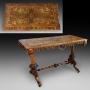 Mid Victorian Walnut Marquetry Centre Table