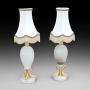 Pair of Early 20thC White Onyx Table Lamps