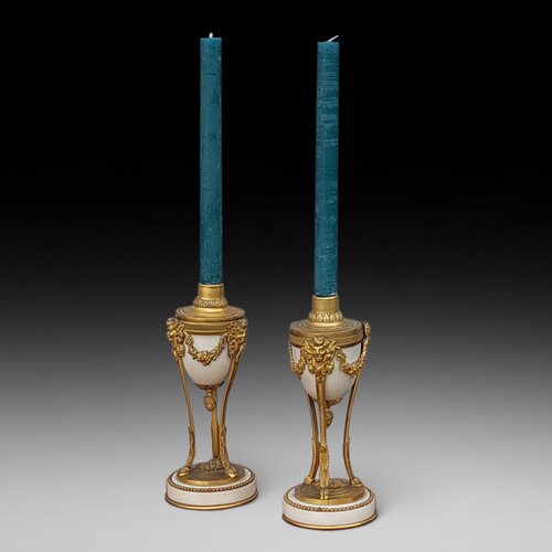 Pair of Late 19thC Marble and Ormolu Cassolettes