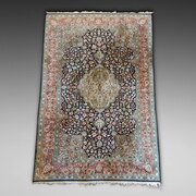 Persian Kashan Fine Knotted Silk Rug