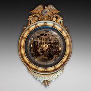 Regency Giltwood & Gesso Convex Wall Mirror