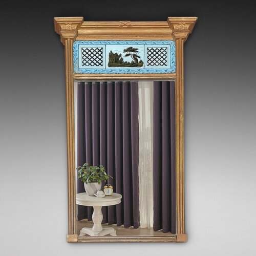 Regency Giltwood & Verre Eglomise Pier Mirror