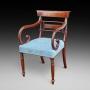 Regency Mahogany Scroll Armed Chair