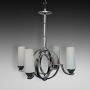 Retro Chrome Bulbous Ceiling Light Fitting