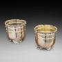 Small Pair of Art Nouveau Brass Planters