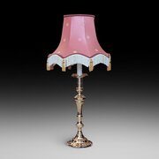 Victorian Brass Candlestick Lamp