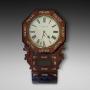 Victorian Rosewood & Inlaid Drop Dial Clock