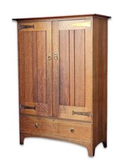Heals Arts  Crafts Fitted Oak Wardrobe