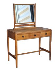 Heals Oak 3 Drawer Side Table