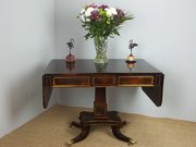 Regency Georgian Rosewood Brass Inlaid Sofa Table