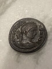 Roman Bronze Coin Follis Of Crispus. 317 - 326 A.D