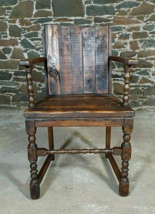 Chair Oak & Pine Antique Armchair 1890 Rustic Antiques Atlas