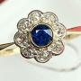 18 Carat Diamond & Sapphire Cluster Ring