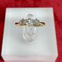 18ct Three Stone Trilogy Diamond Ring, Old Cut Sto