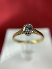 18ct & Plat Diamond Solitaire Ring