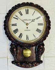 Fine Georgian Drop Dial Fusee Wall Clock
