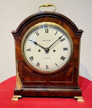 George III Single Pad Top Mahogany Bracket Clock