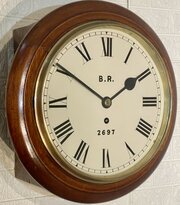N.E.R Fusee Dial Railway Clock, Darlington, 10”
