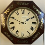 Rare Georgian Striking Fusee Wall Clock
