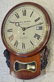 Superior London Drop Dial Fusee Georgian Clock