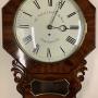 Victorian Drop Dial Fusee Wall Clock, Stunning